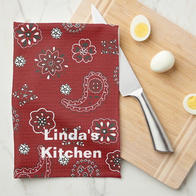 Red Bandana Kitchen Towel (Quarter Fold)