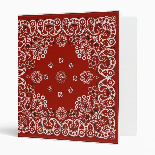 Red Bandana notebook Binder (Front/Inside)