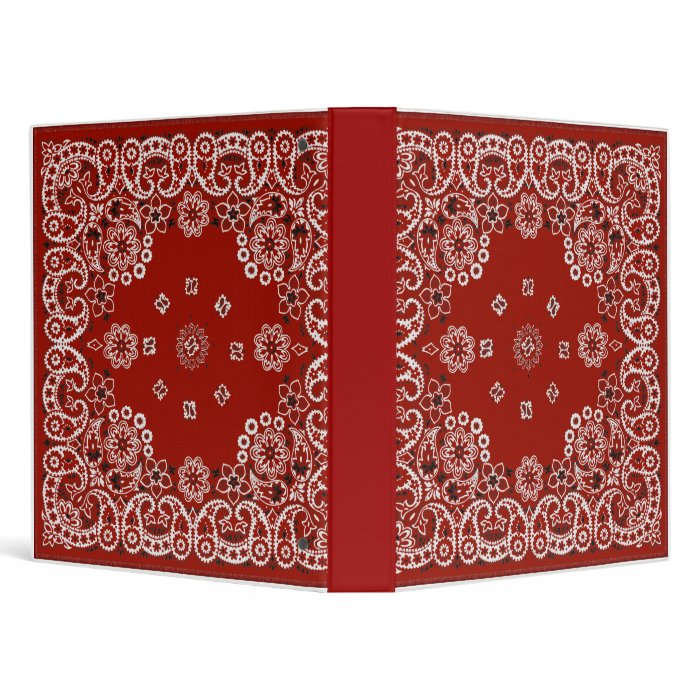 Red Bandana notebook Binder