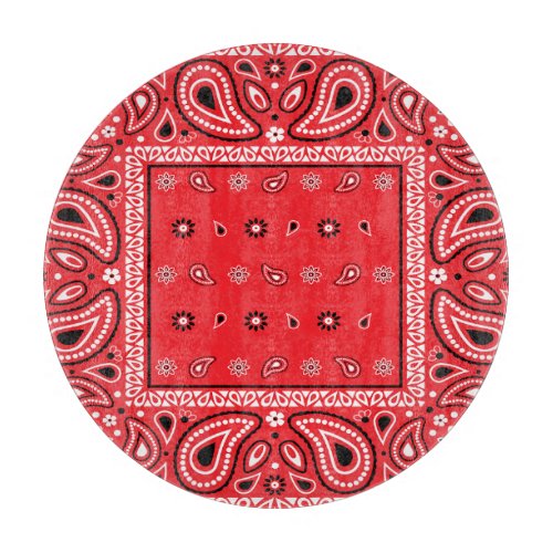 Red bandana paisley bandanas country rap hip hop f cutting board