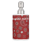 Red Bandana Pattern Bathroom Set (Front)