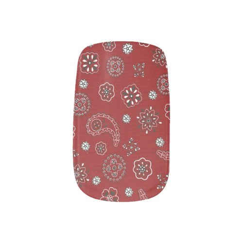 Red Bandana Pattern Minx Nails Minx Nail Wraps