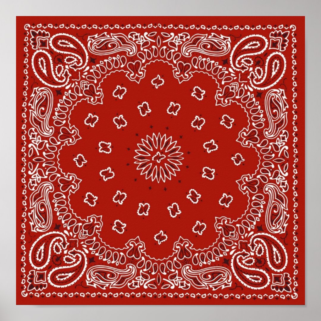 Red Bandana Poster Zazzle