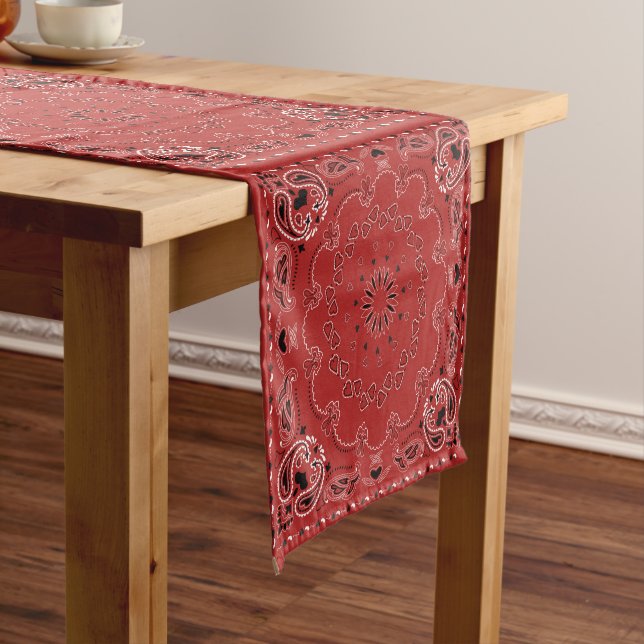 Red Bandana  Short Table Runner (In Situ)