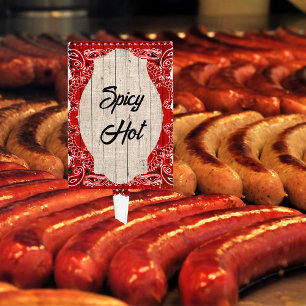 Red Bandana Spicy Hot Foods label not a Cake Topper