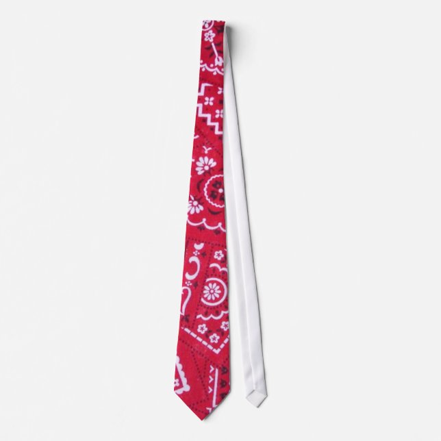 Red_Bandana_tie Neck Tie (Front)