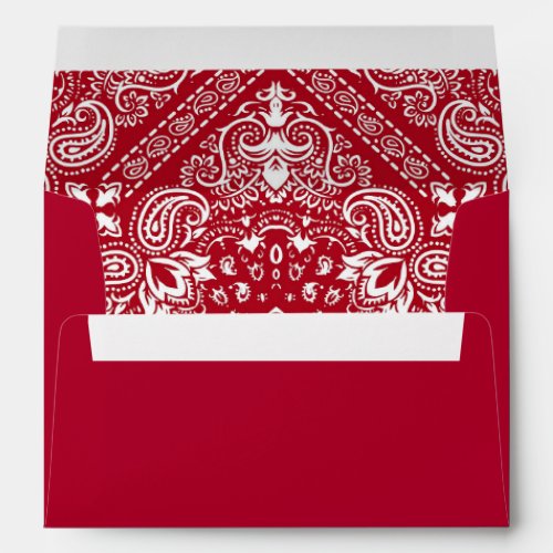 Red Bandana Two Personalize Envelope