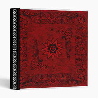 Red Bandana Vintage Western style Binder
