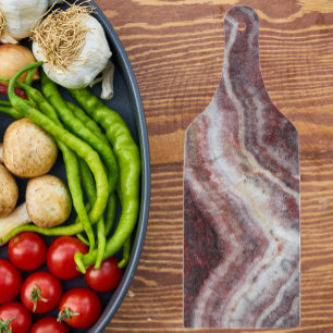 Red Banded Agate Pattern Cutting Board