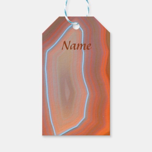  Red Banded Sliced Agate   Gift Tags