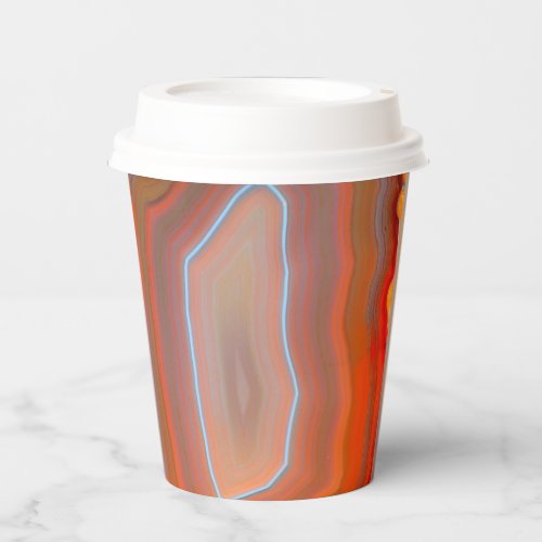  Red Banded Sliced Agate  Paper Cups