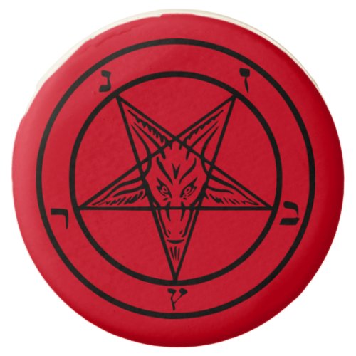 Red Baphomet Pentagram Satanic Chocolate Covered Oreo