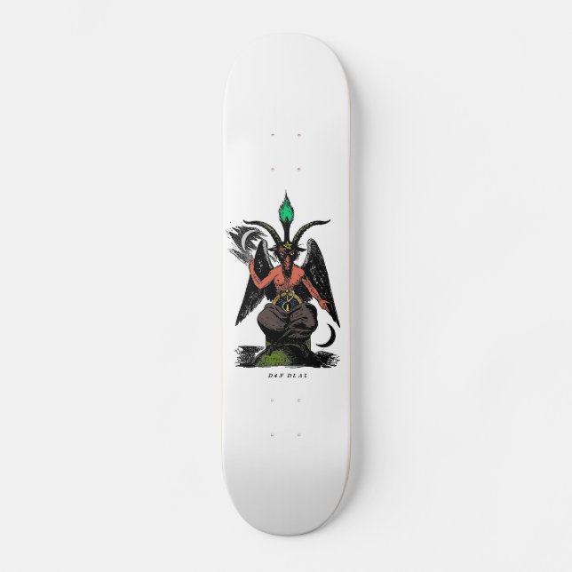 Red Baphomet Skateboard Deck (Front)