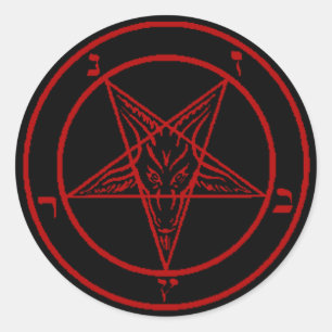 Red Baphomet Stickers