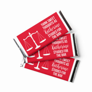 Red Bar Exam Law School Candy Wrappers