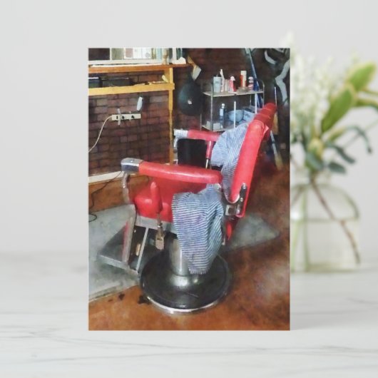 Red Barber Chair (Standing Front)