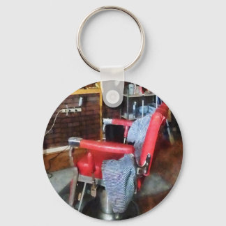 Red Barber Chair Keychain