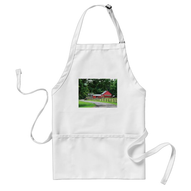 Red Barn Adult Apron (Front)