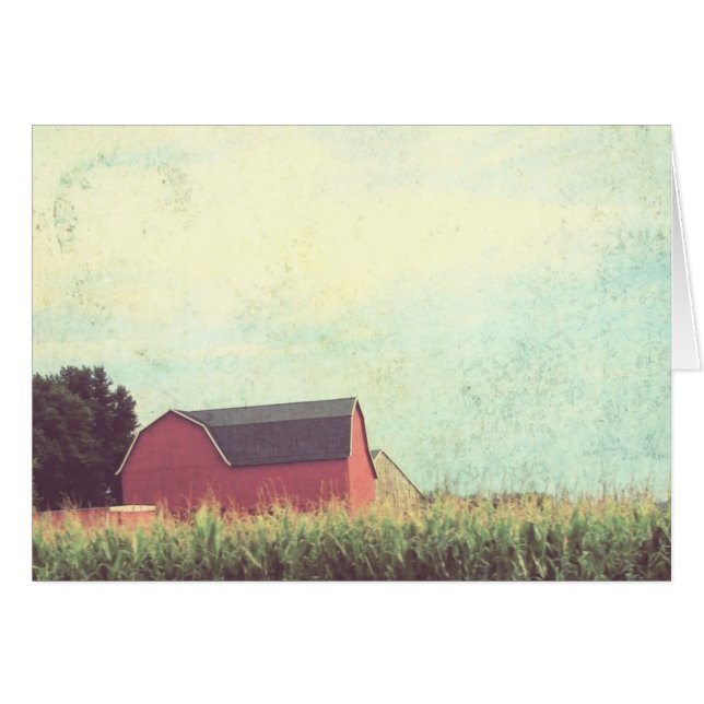 Red Barn and Corn Field Cards (Front Horizontal)