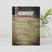 Red Barn and Silo Country Farm Wedding Invitation | Zazzle