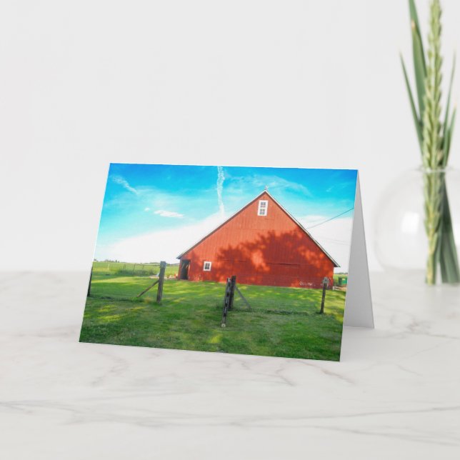 RED BARN BLANK GREETING CARDS (Front)
