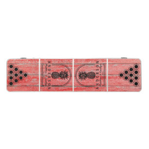 Red Barn Boards Pineapple Wedding Arch & Name Beer Pong Table