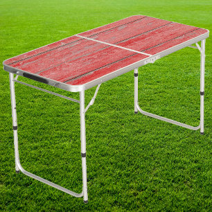 Red Barn Boards Tailgate Beer Pong Table