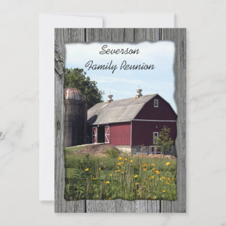 Red Barn Country Family Reunion Invitation