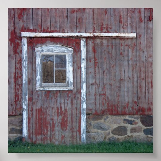 Red Barn Door Poster Zazzle Com