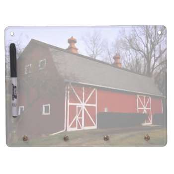 Red Barn Dry Erase Board With Keychain Holder by artinphotography at Zazzle
