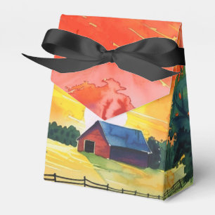 Red Barn Farm Favor Boxes