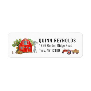 Red Barn | Farm Themed Return Address Label