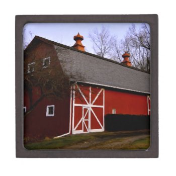 Red Barn Gift Box by artinphotography at Zazzle