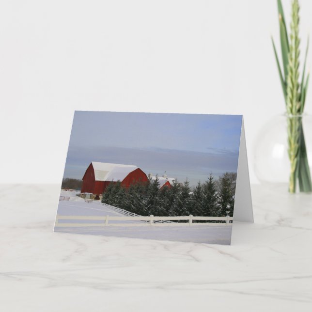Red Barn Greeting Card (Front)