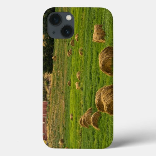 Red Barn hay bales Albion Palouse Area 2 iPhone 13 Case