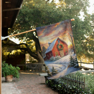 Red Barn House Flag