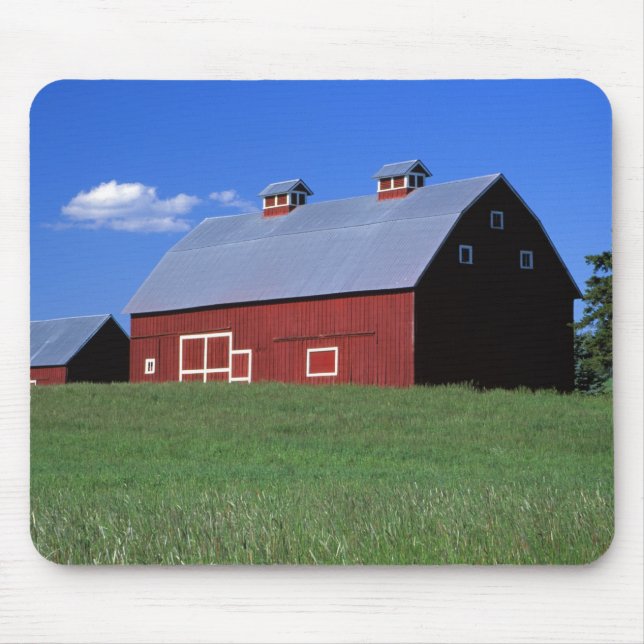 Red barn in Latah County, Idaho state PR MR) Mouse Pad (Front)