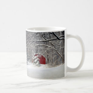 Red Barn in the Snow 2011 Coffee Mug