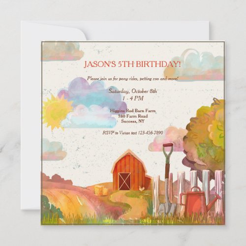 Red Barn Invitation