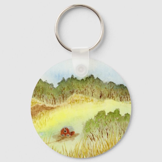 Red Barn Keychain (Front)