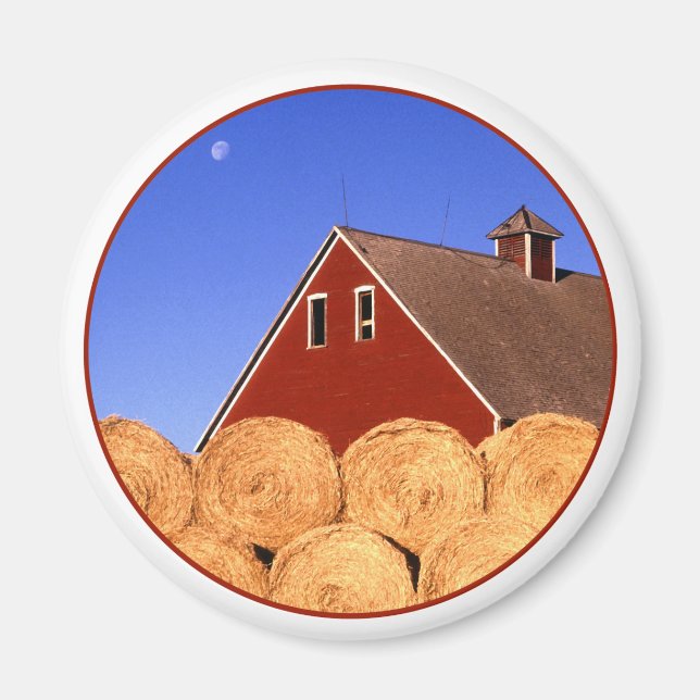 Red Barn Moon Magnet (Front)