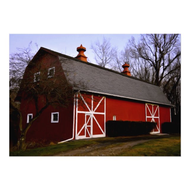 Red Barn Photo Print (Front)