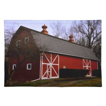 Red Barn Placemat by artinphotography at Zazzle