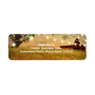 Red Barn Valley, Rustic Farm Design Label