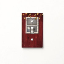 Red Barn Window & Lights Mason Jar Rustic Country Light Switch Cover