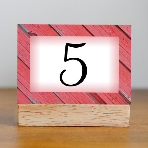 Red Barn Wood Ranch Table Number