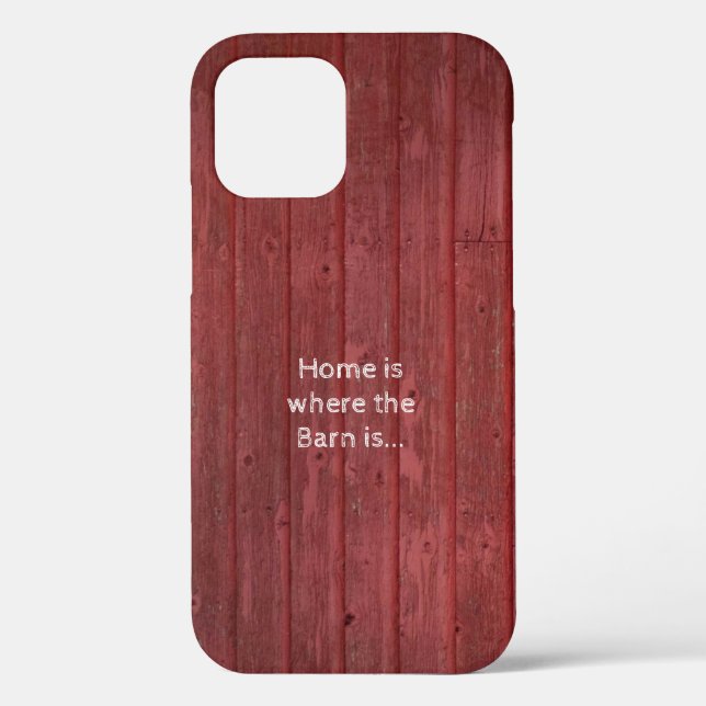 Red Barn Wood Style Farm Ranch Phone Case (Back)