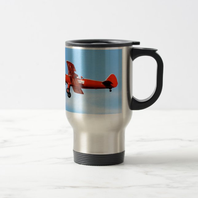Red Baron Bi Plane Travel Mug (Right)
