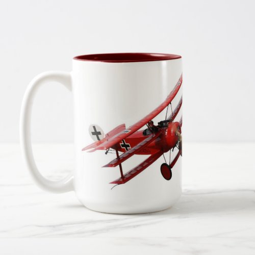 Red Baron _ Fokker Dr1 Triplane Two_Tone Coffee Mug