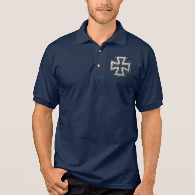 Red Baron Luftwaffe Fokker Dr1 Polo Shirt (Front)
